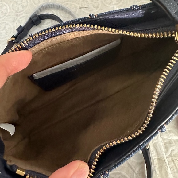 New Tory Burch Kira Denim Crossbody Shoulder Bag. - Picture 8 of 12
